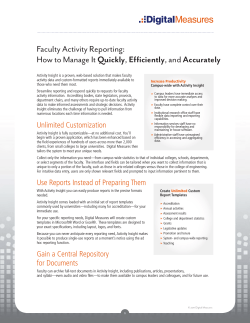 Faculty Activity Reporting: How to Manage It Quickly, Efficiently, and Accurately