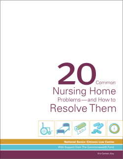 20 Resolve Them Nursing Home Problems— and How to