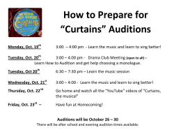 How to Prepare for “Curtains” Auditions