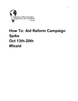 How To: Aid Reform Campaign Spike Oct 13th-20th #fixaid