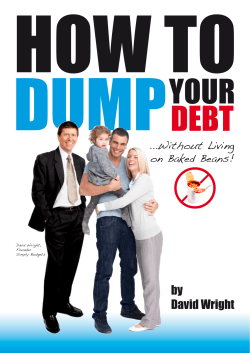 HOW TO DUMP DEBT YOUR