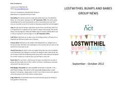 LOSTWITHIEL BUMPS AND BABES GROUP NEWS