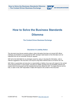 How to Solve the Business Standards Dilemma