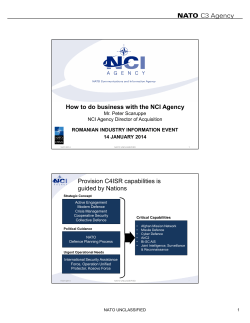 How to do business with the NCI Agency
