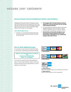 American Express Service Establishment Online Logo Guidelines