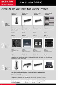 1 How	to	order	EVOline 3	steps	to	get	your	individual	EVOline Product