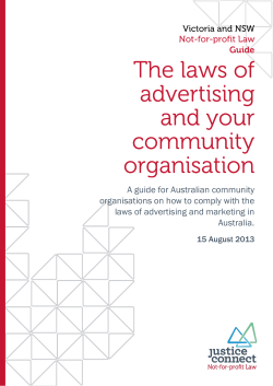 A guide for Australian community laws of advertising and marketing in