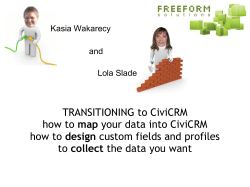 TRANSITIONING to CiviCRM map design collect