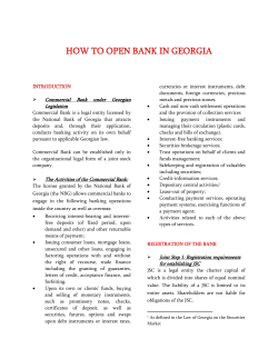 HOW TO OPEN BANK IN GEORGIA