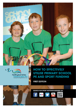 How to EffEctivEly UtilisE Primary scHool PE and sPort fUnding First edition
