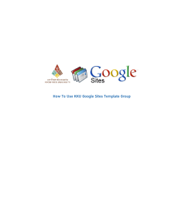 How To Use KKU Google Sites Template Group