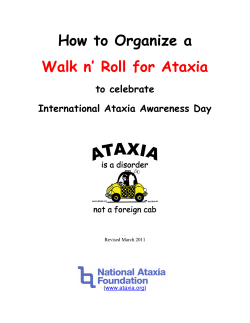 How to Organize a Walk n’ Roll for Ataxia  to celebrate