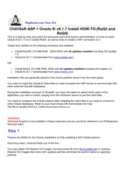 Chili!Soft ASP + Oracle 8i v8.1.7 Install HOW-TO (RaQ3 and RaQ4)