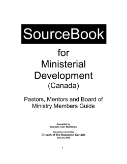 SourceBook for Ministerial