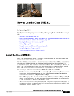 How to Use the Cisco UMG CLI