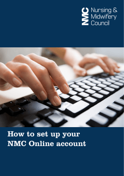 How to set up your NMC Online account 1