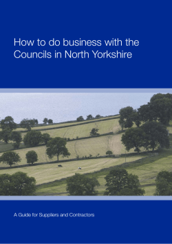 How to do business with the Councils in North Yorkshire