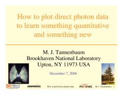 How to plot direct photon data to learn something quantitative