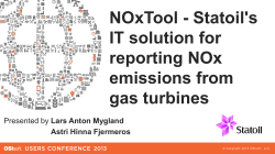 NOxTool - Statoil's IT solution for reporting NOx emissions from