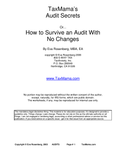 TaxMama’s Audit Secrets How to Survive an Audit With