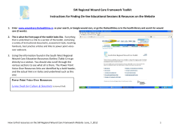 SW Regional Wound Care Framework Toolkit
