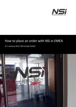 How to place an order with NSi in EMEA