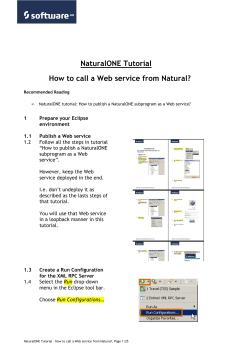 NaturalONE Tutorial How to call a Web service from Natural?