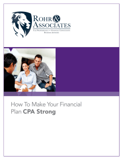 How To Make Your Financial Plan CPA Strong