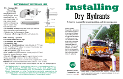 Installing Dry Hydrants DRY HYDRANT MATERIALS LIST Dry Hydrant Kit