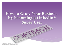 How to Grow Your Business by becoming a LinkedIn® Super User