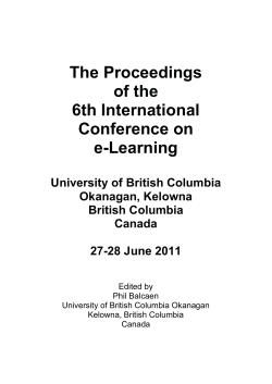 The Proceedings of the 6th International Conference on