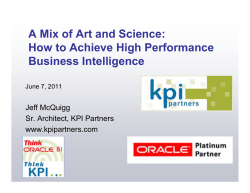 A Mix of Art and Science: How to Achieve High Performance