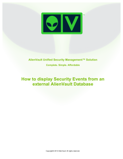 How to display Security Events from an external AlienVault Database