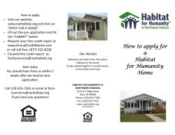   How to apply  Visit our website,  www.nwihabitat.org and click on 