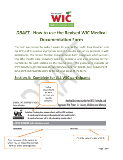 DRAFT Documentation Form