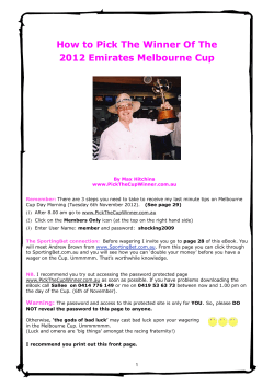 How to Pick The Winner Of The 2012 Emirates Melbourne Cup