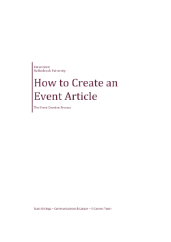 How to Create an Event Article