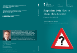 Skepticism 101: Skepticism 101 Topic Subtopic