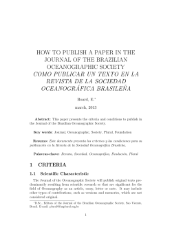 HOW TO PUBLISH A PAPER IN THE JOURNAL OF THE BRAZILIAN