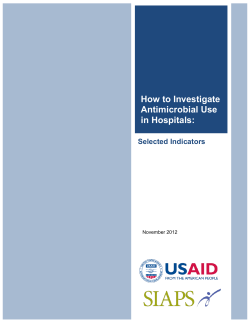 How to Investigate Antimicrobial Use in Hospitals: