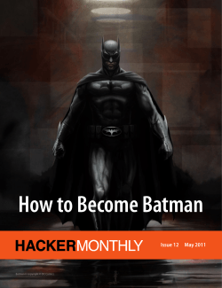 How to Become Batman Issue 12  May 2011