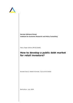 How to develop a public debt market for retail investors?