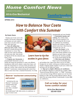 How to Balance Your Costs with Comfort this Summer Home Comfort News