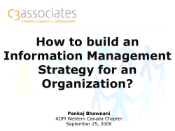 How to build an Information Management Strategy for an Organization?