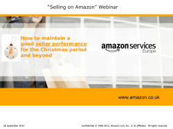 www.amazon.co.uk How to maintain a good seller performance for the Christmas period