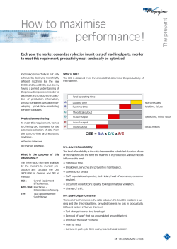 How to maximise performance ! esent The pr