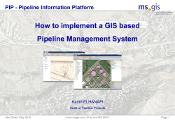 How to implement a GIS based Pipeline Management System