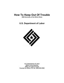 How To Keep Out Of Trouble U.S. Department of Labor
