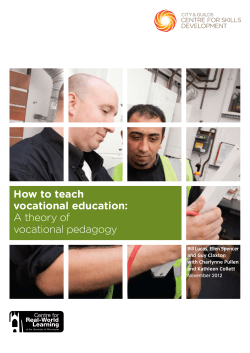 How to teach vocational education: A theory of vocational pedagogy
