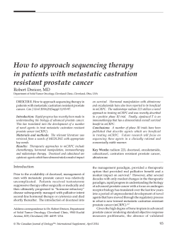 How to approach sequencing therapy in patients with metastatic castration